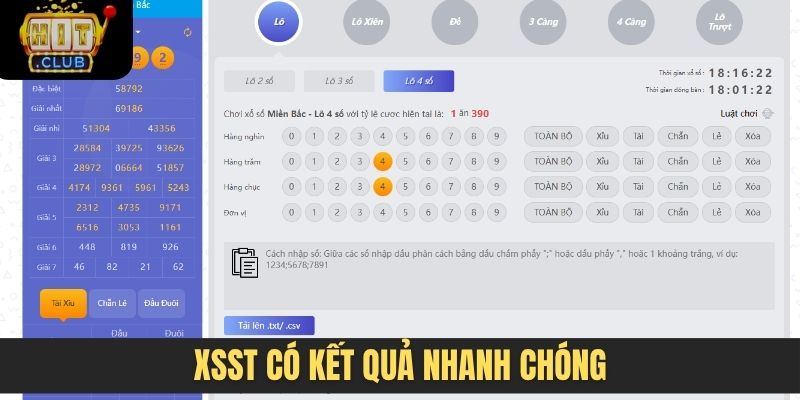 XSST có kết quả nhanh chóng